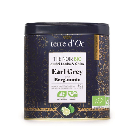Ceai negru Earl Grey BIO 80 g - Terre D'oc